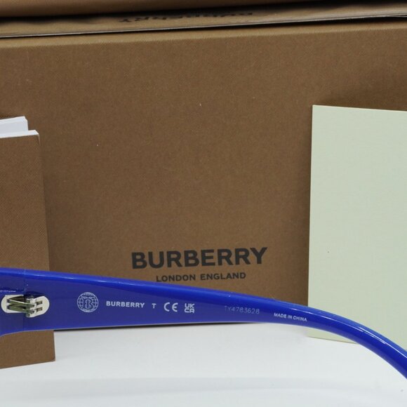 Burberry Kids JB4387 404825 Shield Sunglasses - Blue/Green Mirror Light Blue - Picture 5 of 7